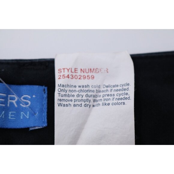 Dockers Pants Womens 12 Black Individual Fit Cropped Stretch Straight VTG - Picture 12 of 12